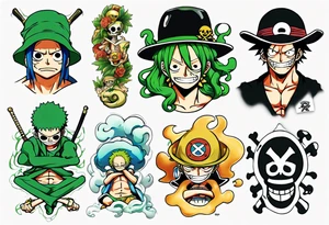 One Piece 
Anime
Green tattoo idea