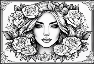 my mothers name sarah with roses around tattoo idea