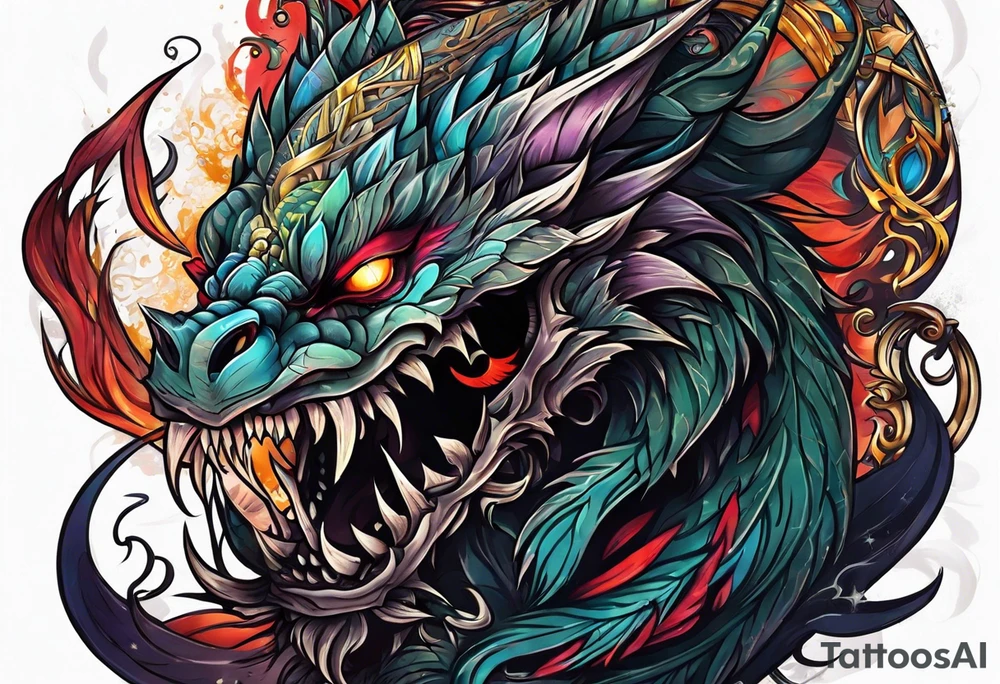 Monster tattoo idea