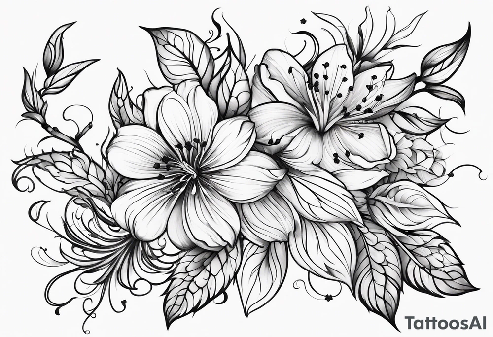 Small micro flower tattoo idea