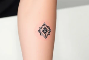 geometric lines tattoo idea