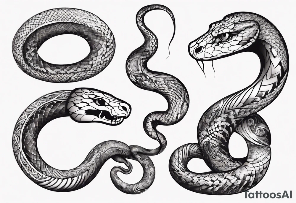 snake ornamental tattoo idea