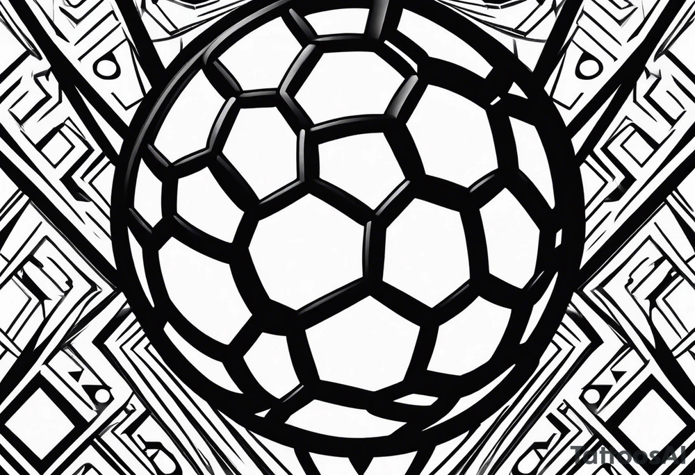 Small soccer ball tattoo idea