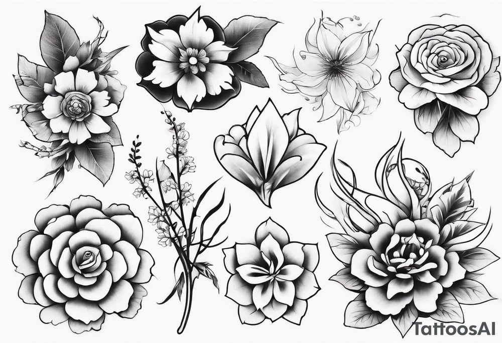 Flowers tattoo idea