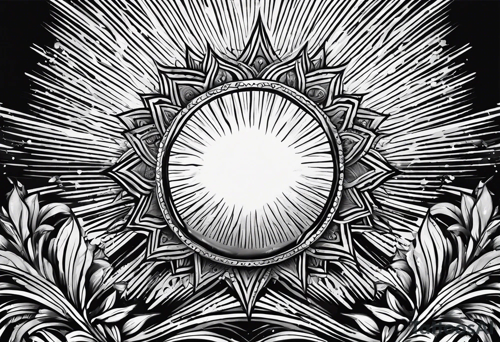 sun rays tattoo idea