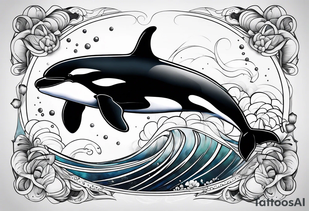 Orca whale tattoo idea