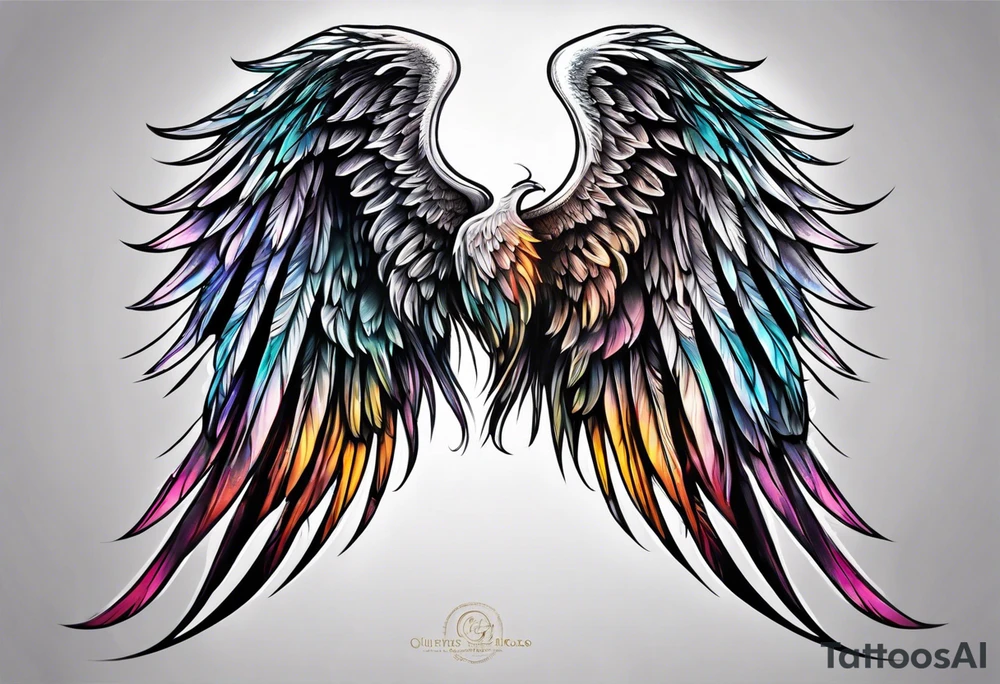 Angel wing tattoo for leg tattoo idea