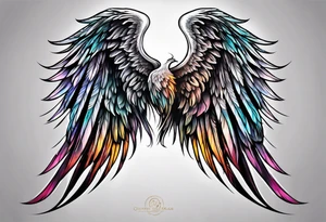 Angel wing tattoo for leg tattoo idea