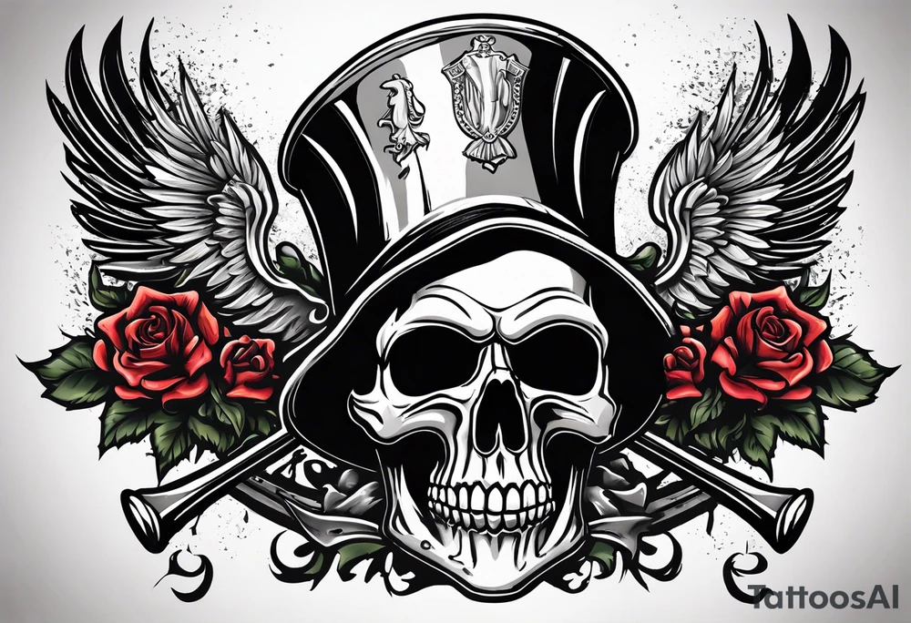 charging 
revolutionary war colonial soldier Skull face with Ar-15 and Liberty Bell Liberty or death tattoo idea
