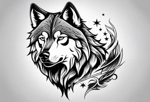 Alpha wolf tattoo idea