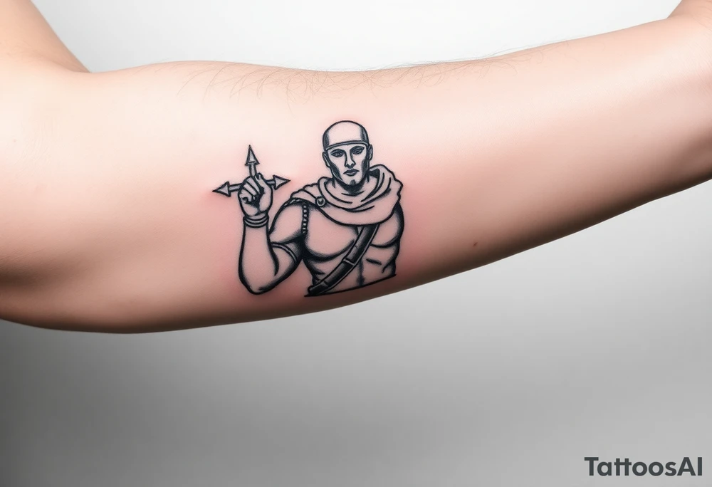 greek soldier tattoo idea