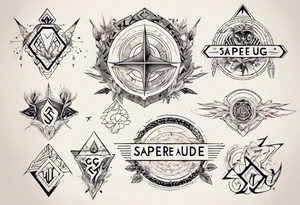 Schriftzug sapere aude tattoo idea