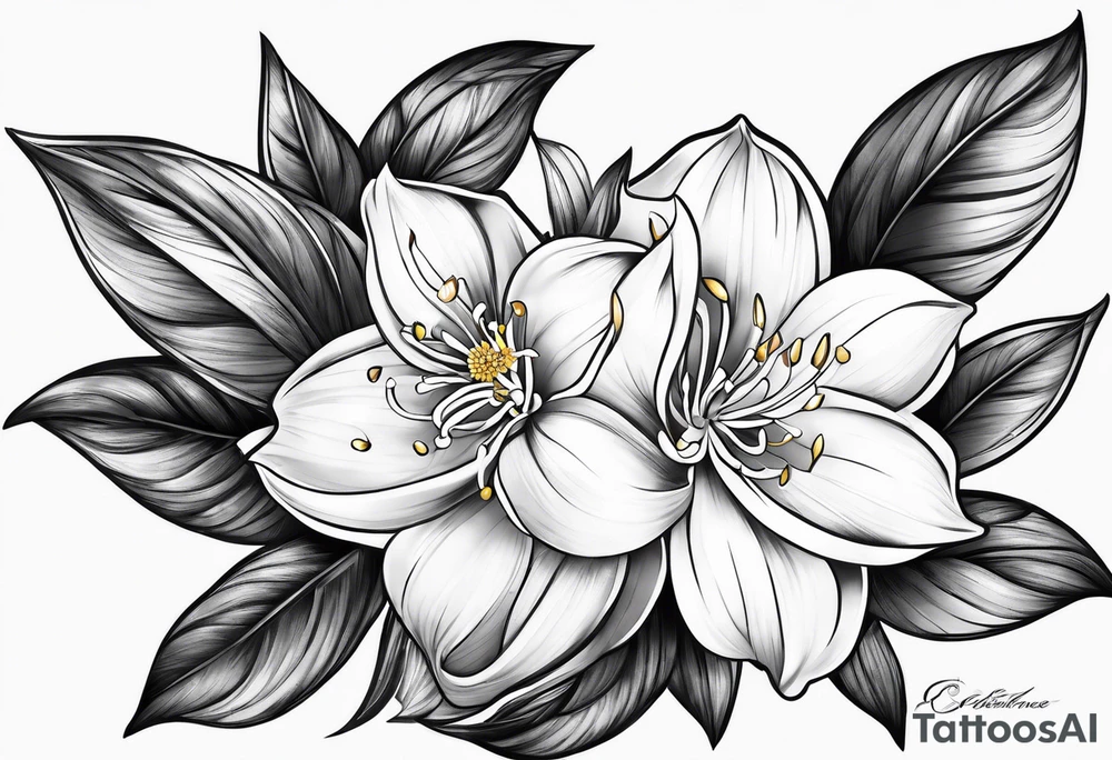 Jasmine flower tattoo idea