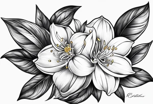 Jasmine flower tattoo idea