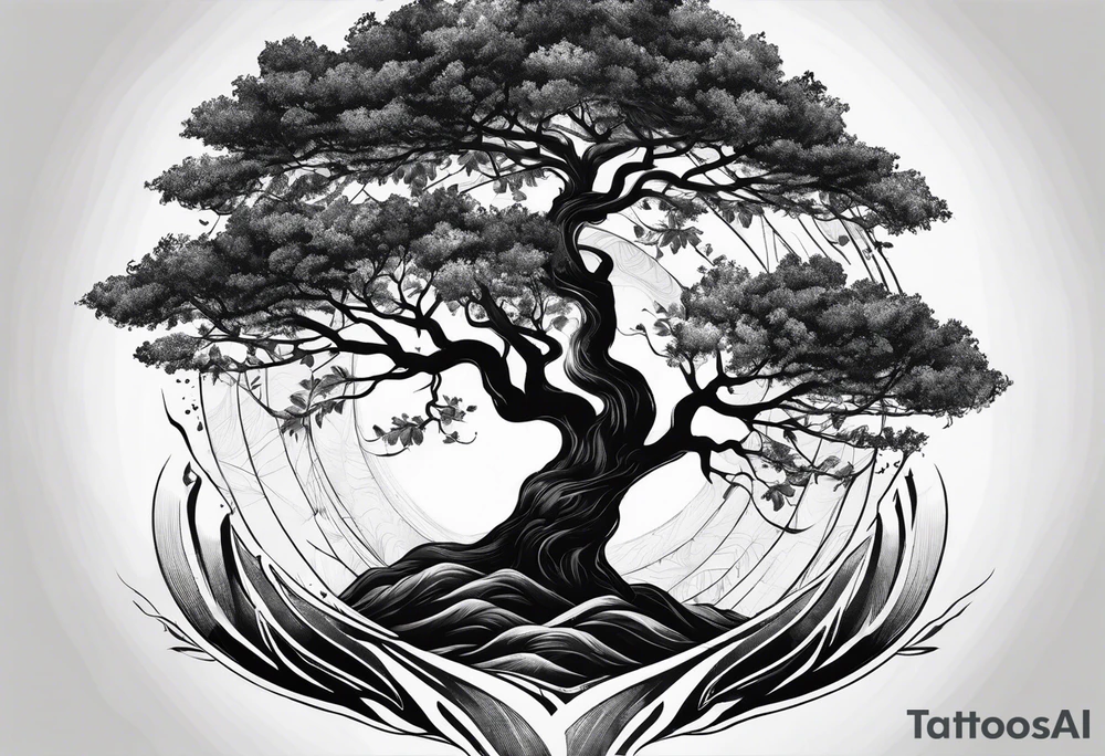 Tree shoulder tattoo idea