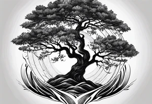 Tree shoulder tattoo idea