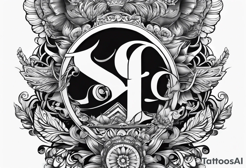 A.O. In big letters across the sky tattoo idea A.O. In big letters across the sky tattoo idea