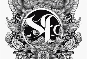 A.O. In big letters across the sky tattoo idea
