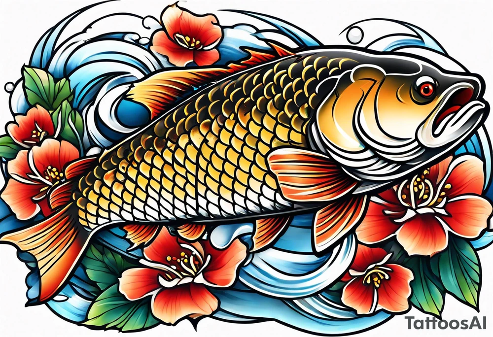 Japanese carp tattoo idea