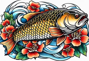 Japanese carp tattoo idea
