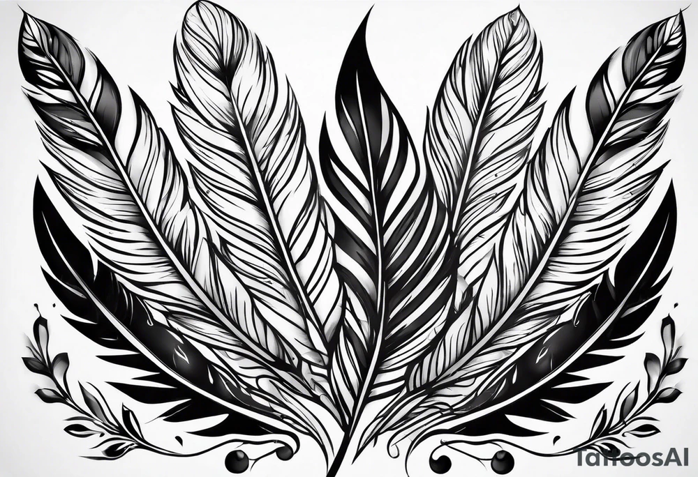 Feathers tattoo idea