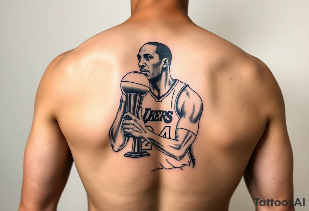 Kobe Bryant with trophy tattoo ideas tattoo idea