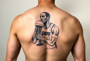 Kobe Bryant with trophy tattoo ideas tattoo idea