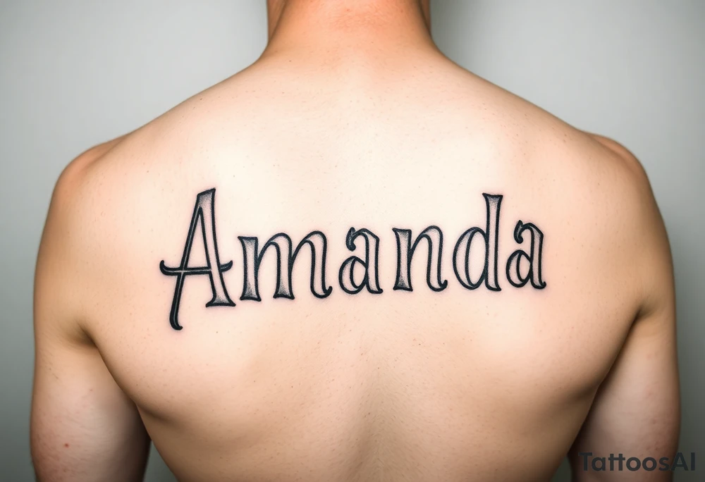 Amanda name with Harry Potter tattoo idea