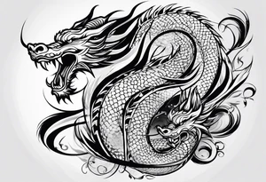 Dragón chino tattoo idea