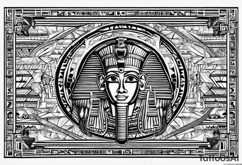Ancient advanced Egyptian civilization including hieroglyphics spelling Barry tattoo idea