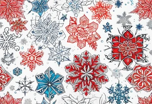 snowflakes falling tattoo idea