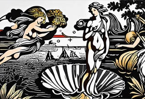 The birth of Venus tattoo idea