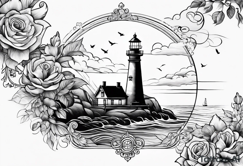 Tattoo of "Le phare des Poulains" tattoo idea