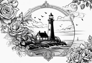 Tattoo of "Le phare des Poulains" tattoo idea