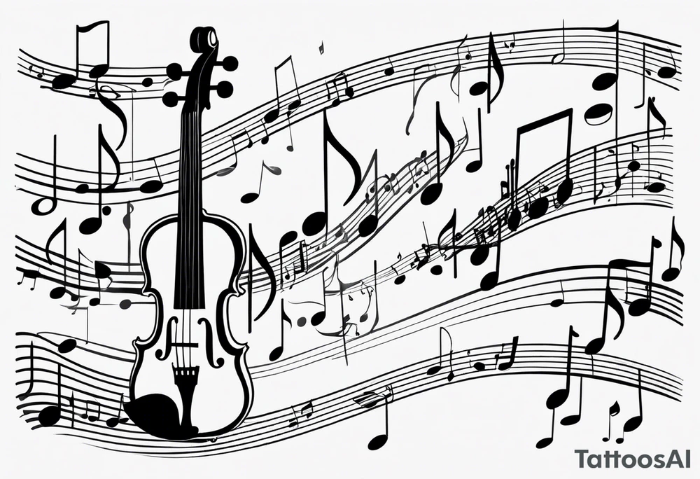 Music notes tattoo idea