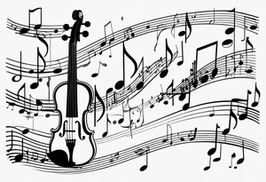 Music notes tattoo idea