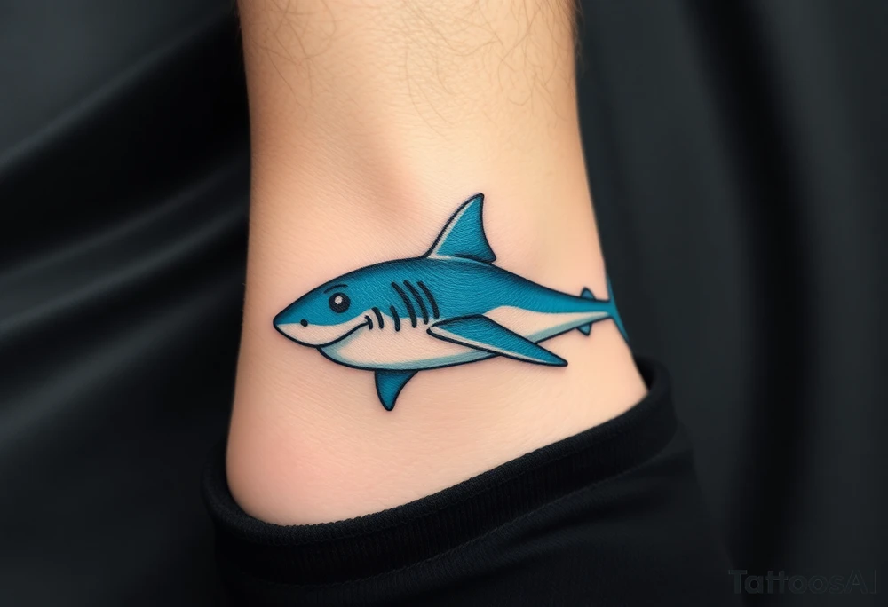 Trippy shark tattoo idea
