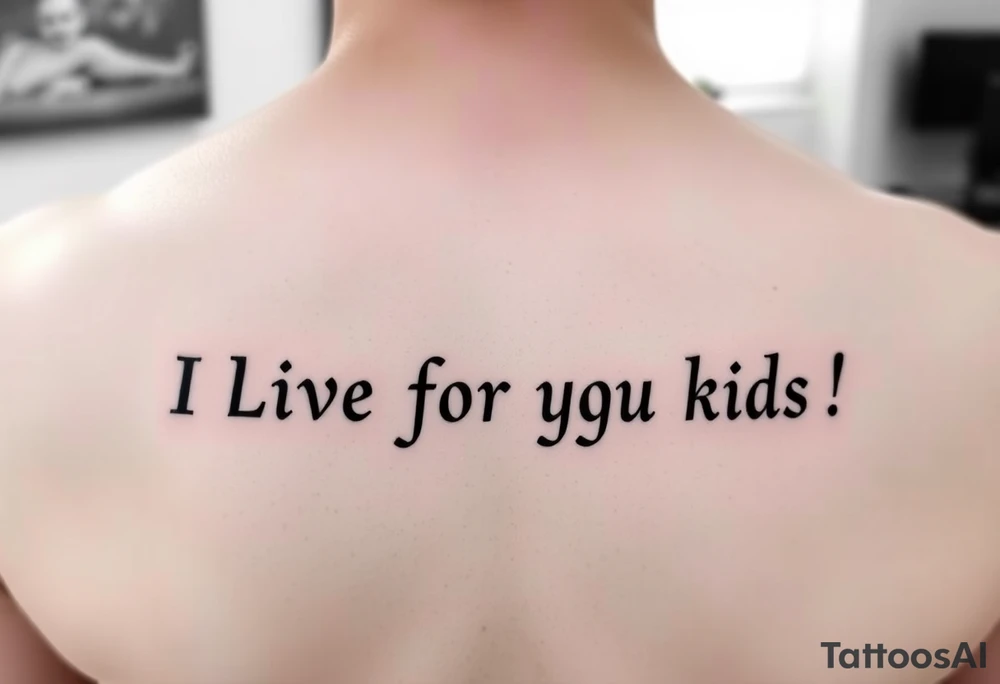I live for my kids tattoo idea