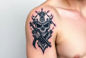 Combat marine veteran tattoo idea
