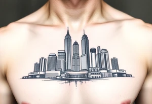 Houston texas skyline tattoo idea