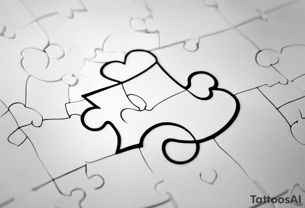 Puzzle Piece: A fine, clean outline with no shading, keeping the design light and elegant.
Handwritten Text: inside the puzzle piece, your sister’s words “to my favorite sister,” carefully preserving the integrity of her handwriting.
This will create a balanced, meaningful design that's simple yet full of emotion—perfect for a small ankle tattoo. tattoo idea