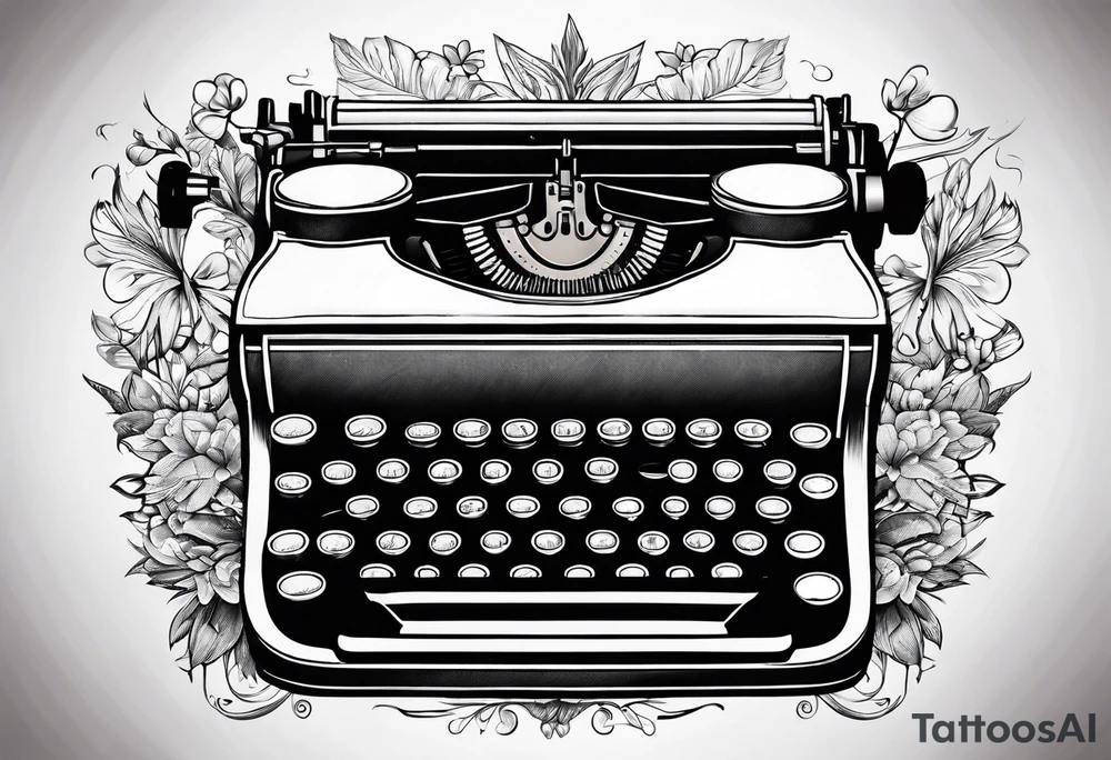 Vintage typewriter tattoo idea