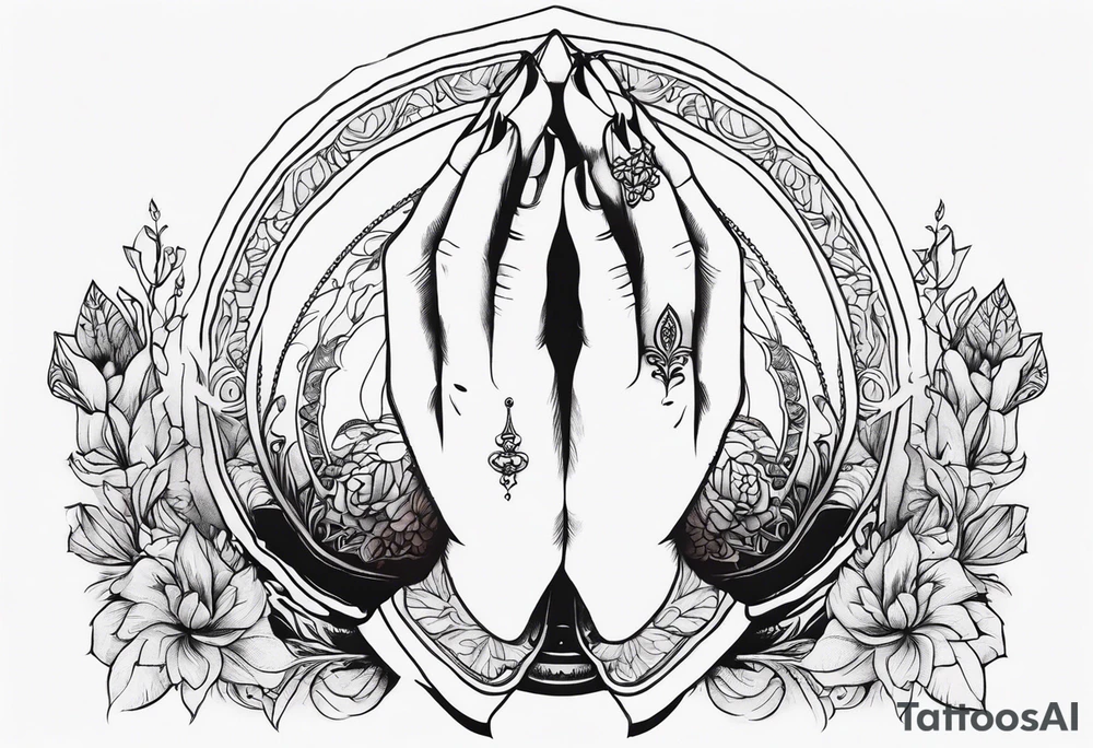 PRAYING HAND tattoo idea
