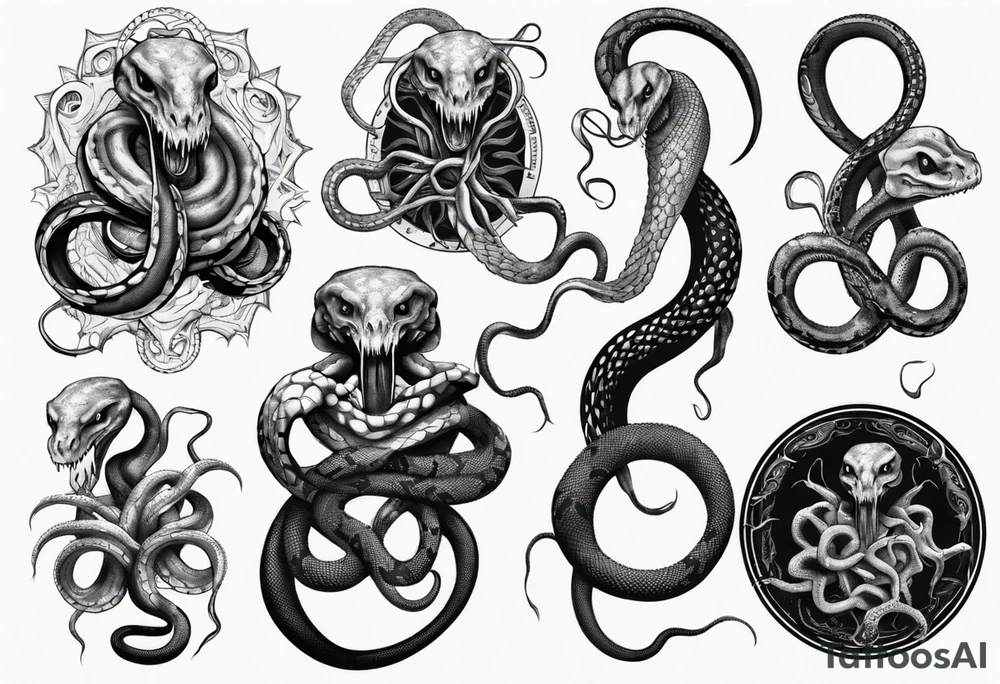 snake on lovecraft theme with tentacle tattoo idea snake on lovecraft theme with tentacle tattoo idea