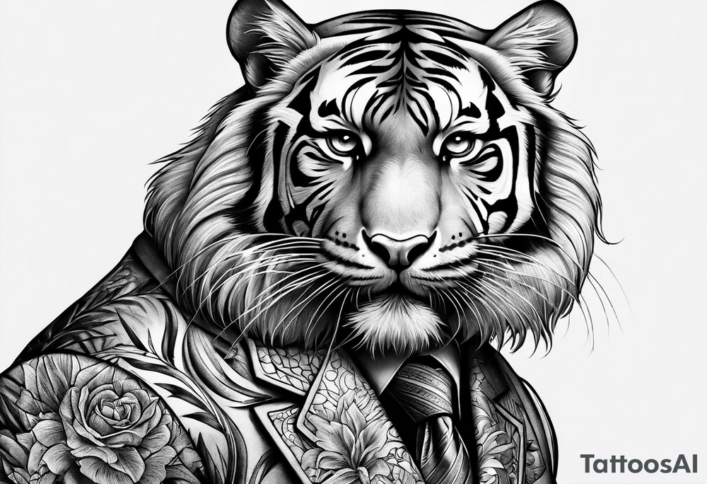 Ratte auf Tiger tattoo idea