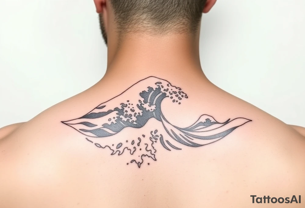Roaming waves tattoo idea