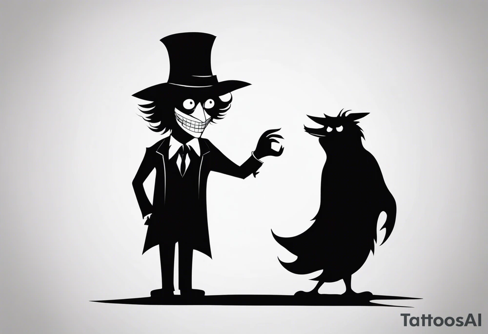 Mister Babadook just in a shadow from tattoo idea