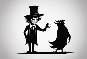 Mister Babadook just in a shadow from tattoo idea