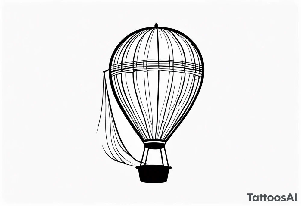 Hot air balloon with nothing else tattoo idea