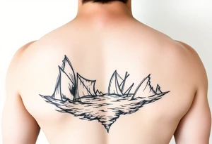 OLAS DE MAR AL REDEDOR DEL BICEPS, DE MANERA SUTIL, LA MAREA MÁS ALTA SE CONVIERTE EN CORAZÓN. tattoo idea